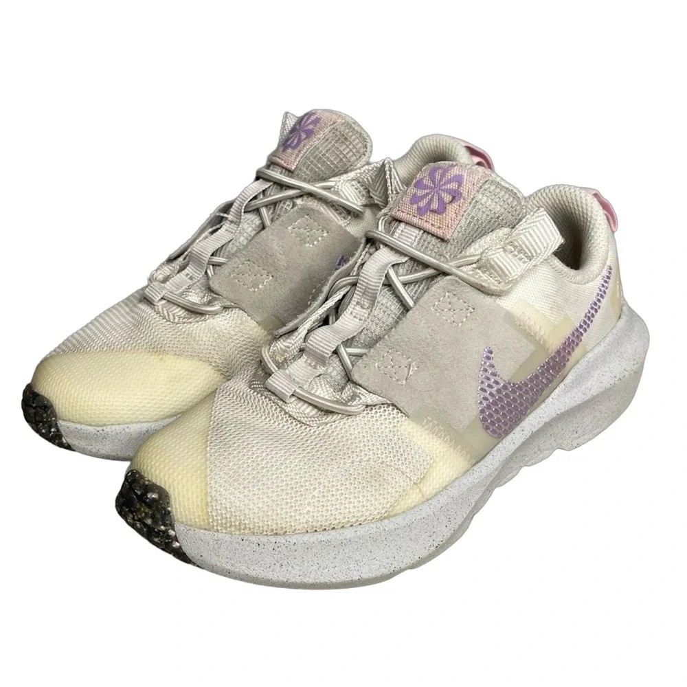 Nike kids Crater Impact sneakers. Toddler size 13C white gray lilac used